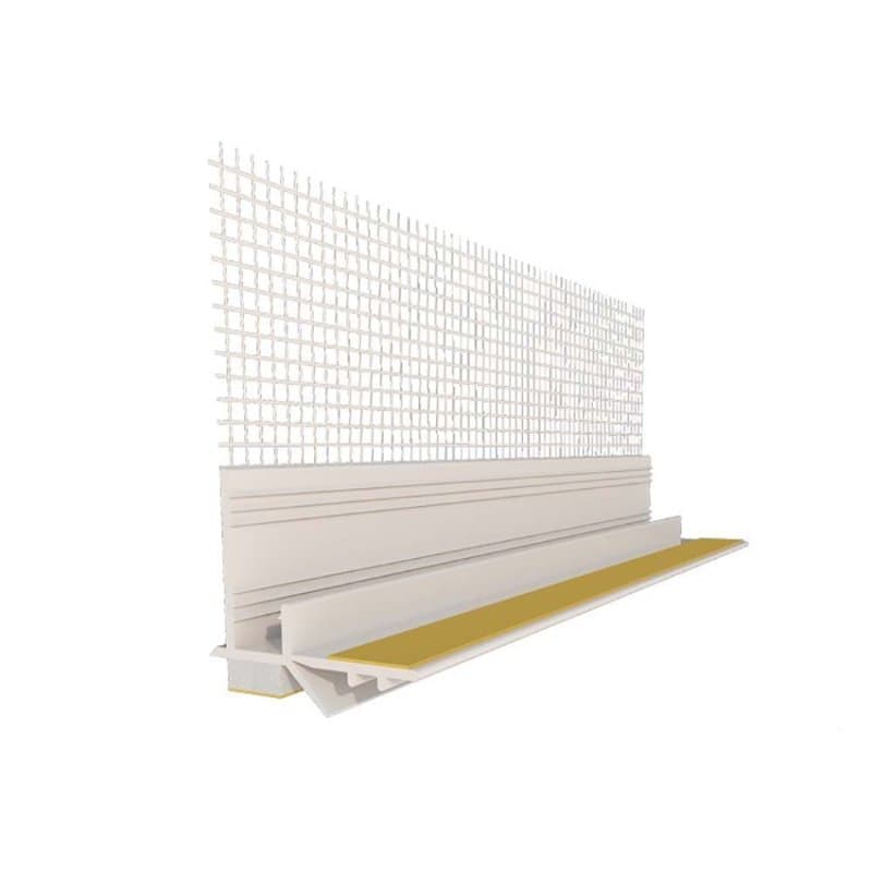 Profil PVC autoadeziv cu plasa pentru geam alb 6mm 2.5m