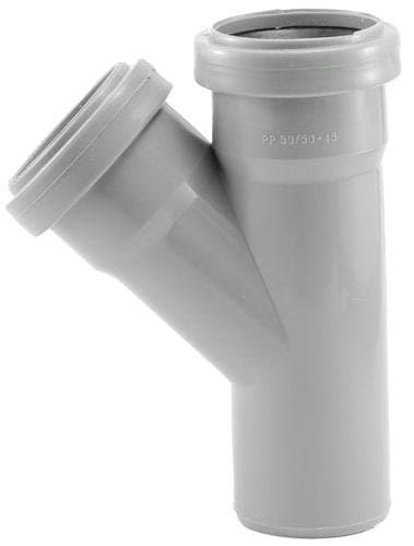 Ramificatie PP D. 32 x 32 / 45° (gri) POLITEK