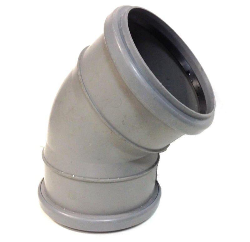 Cot mufat dublu PVC D.110 / 45° BTH