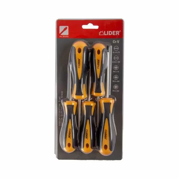 Set surubelnite 5 buc., maner galben cauciuc